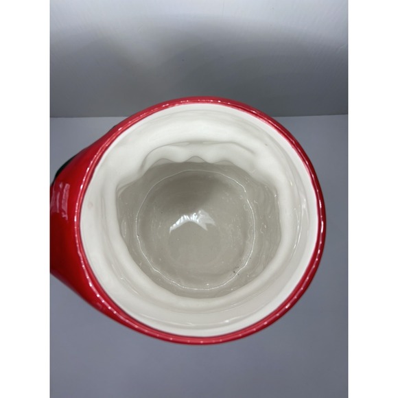 Black African American Santa Winking Giant Mug Vase Utensil Holder 7in Bistro - Picture 8 of 9